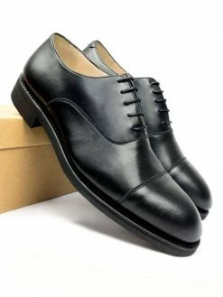 Will's Men's Goodyear Welt Vegan Leather Oxfords | Black 11 Will's Men's Goodyear Welt Vegan Leather Oxfords | Black