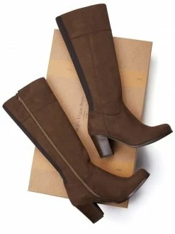 Will's Women's Heeled Vegan Suede Knee High Boots | Multiple Colours Shoes