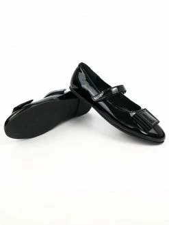 Will's Kid's Vegan Leather Ballerinas | Black