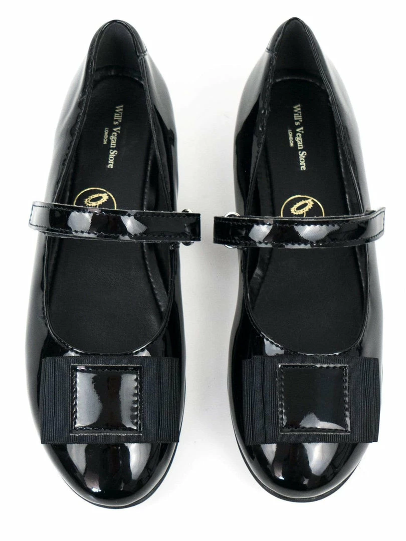 Will's Kid's Vegan Leather Ballerinas | Black 6 Will's Kid's Vegan Leather Ballerinas | Black