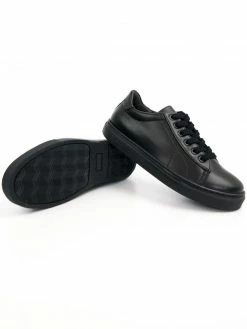 Will's Kids Kid's NY Vegan Leather Trainers | Black