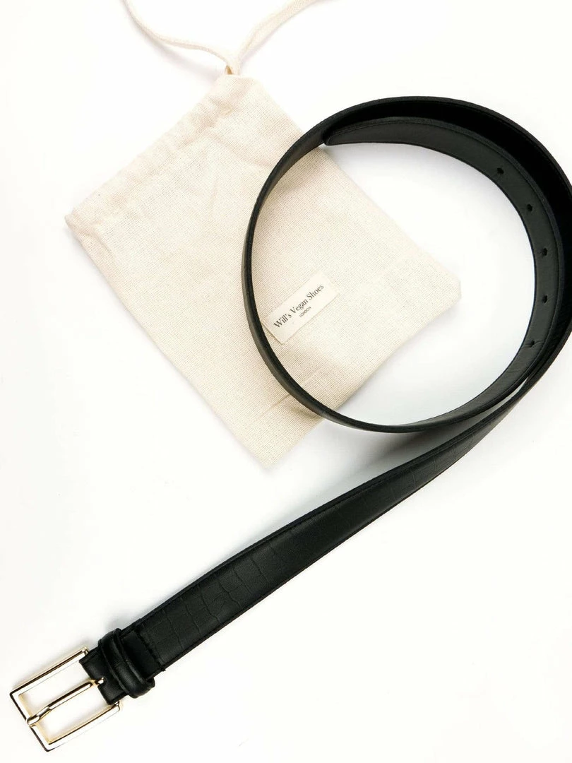 Will's Women's Luxe 3cm Vegan Leather Belt | Black Accessories 4 Will's Women's Luxe 3cm Vegan Leather Belt | Black Accessories