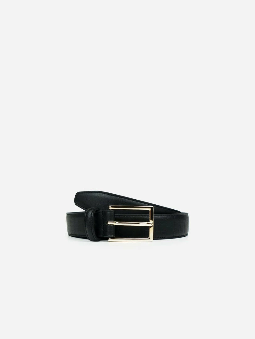 Will's Women's Luxe 3cm Vegan Leather Belt | Black Accessories 3 Will's Women's Luxe 3cm Vegan Leather Belt | Black Accessories