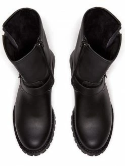 Will's Women's Vegan Leather Mid-Length Moto Boots | Black Shoes 11 Will's Women's Vegan Leather Mid-Length Moto Boots | Black Shoes