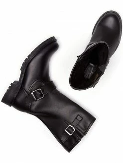 Will's Women's Vegan Leather Mid-Length Moto Boots | Black Shoes 14 Will's Women's Vegan Leather Mid-Length Moto Boots | Black Shoes