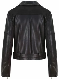 Will's Women's Vegan Leather Moto Jacket | Black Clothing