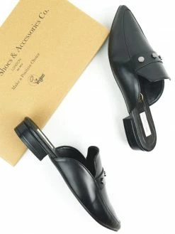 Will's Women's Vegan Leather Open Heel Slippers | Black 13 Will's Women's Vegan Leather Open Heel Slippers | Black