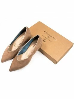 Will's Shoes Women's Vegan Suede Point Flats | Multiple Colours