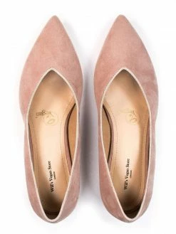 Will's Shoes Women's Vegan Suede Point Flats | Multiple Colours