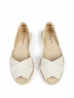 Will's Women's Recycled Cross Over Strap Vegan Espadrille | Beige
