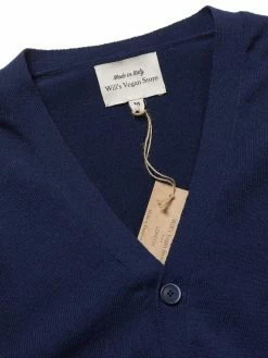 Will's Clothing Men's Recycled Knit Cardigan | Dark Blue 10 Will's Clothing Men's Recycled Knit Cardigan | Dark Blue