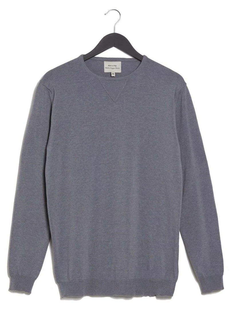 Will's Clothing Men's Recycled Knit Jumper | Grey 8 Will's Clothing Men's Recycled Knit Jumper | Grey