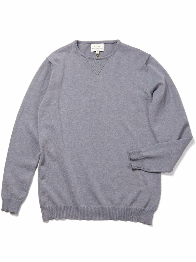 Will's Clothing Men's Recycled Knit Jumper | Grey 7 Will's Clothing Men's Recycled Knit Jumper | Grey