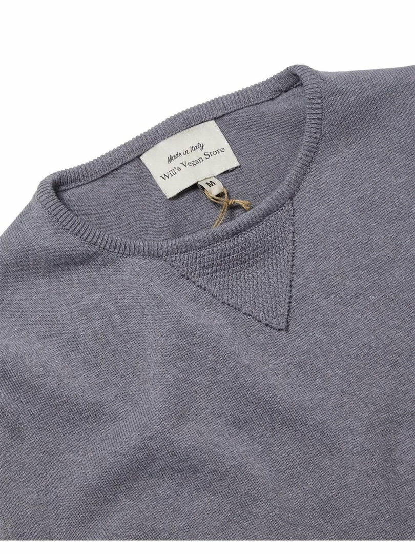 Will's Clothing Men's Recycled Knit Jumper | Grey 5 Will's Clothing Men's Recycled Knit Jumper | Grey
