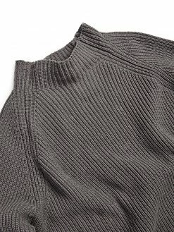 Will's Men's Recycled Slouch Knit Mockneck | Charcoal Clothing