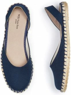 Will's Women's Recycled Vegan Espadrille Slingbacks | Dark Blue Shoes