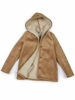 Will's Clothing Women's Recycled Vegan Shearling Coat | Tan