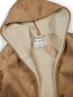 Will's Clothing Women's Recycled Vegan Shearling Coat | Tan