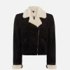Will's Women's Recycled Vegan Shearling Moto Jacket | Black Clothing 1 Will's Women's Recycled Vegan Shearling Moto Jacket | Black Clothing