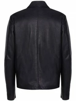 Will's Men's Shirt Collar Vegan Leather Jacket | Black