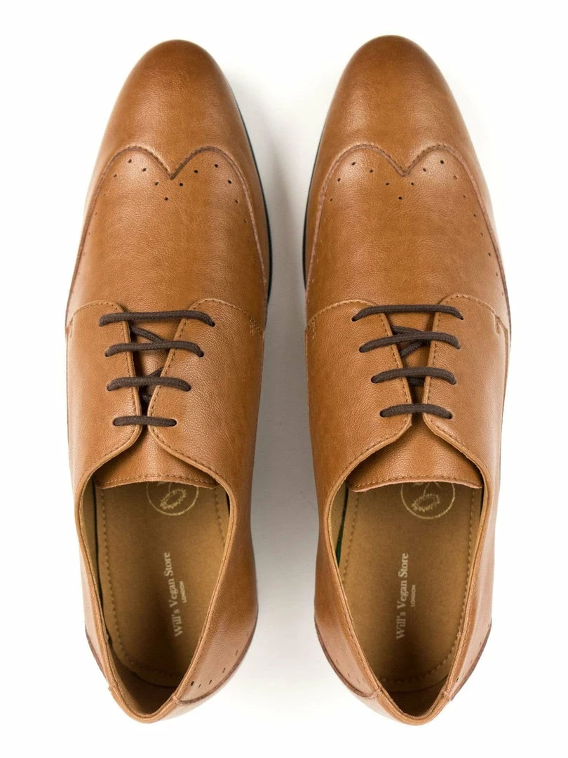 Will's Men's Vegan Leather Slim Sole Brogues | Multiple Colours 5 Will's Men's Vegan Leather Slim Sole Brogues | Multiple Colours