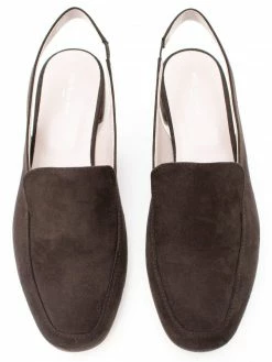 Will's Women's Vegan Suede Slingback Loafers | Dark Brown