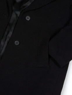 Will's Clothing Women's Structured Vegan Wool Coat | Black