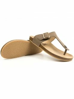 Will's Men's Toe Peg Vegan Suede Footbed Sandals | Taupe Shoes