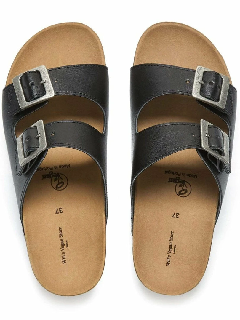 Will's Shoes Women's Two Strap Vegan Leather Footbed Sandals | Multiple Colours 11 Will's Shoes Women's Two Strap Vegan Leather Footbed Sandals | Multiple Colours