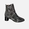 Will's Women's Vegan Leather Ankle Boots | Snake Print Shoes