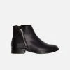 Will's Women's Vegan Leather Low Ankle Boots | Black Shoes