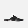 Will's Women's Vegan Leather Open Heel Slippers | Black