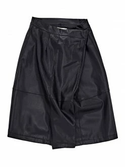 Will's Clothing Women's Vegan Leather Skirt | Black