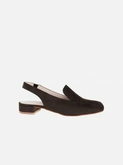 Will's Women's Vegan Suede Slingback Loafers | Dark Brown