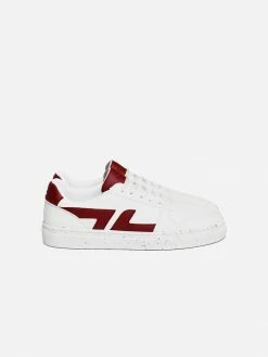 Zeta Shoes Alpha Vintage Grape Leather Vegan Trainers | Red