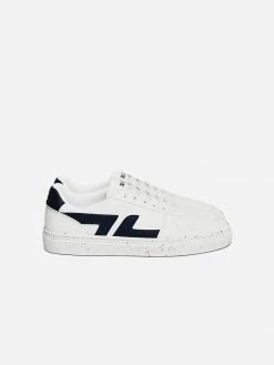 Zeta Shoes Alpha Grape Leather Vegan Trainers | Navy Blue