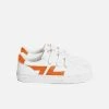 Zeta Shoes Alpha Vegan Leather Velcro Trainers | Orange