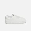 Zeta Shoes Alpha Grape Leather Vegan Trainers | White