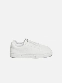 Zeta Shoes Alpha Grape Leather Vegan Trainers | White