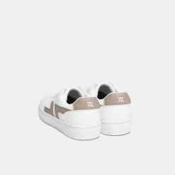 Zeta Shoes Alpha Grape Leather Vegan Trainers | Beige