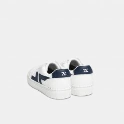 Zeta Shoes Alpha Grape Leather Vegan Trainers | Navy Blue