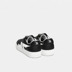 Zeta Shoes Alpha Prima Grape Leather Vegan Trainers | Black & White