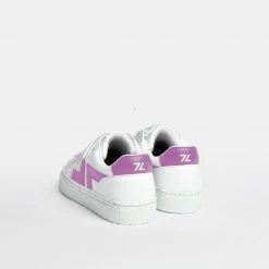 Zeta Shoes Alpha Vegan Leather Velcro Trainers | Lilac